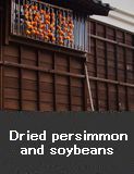 Dried persimmon and soybeans