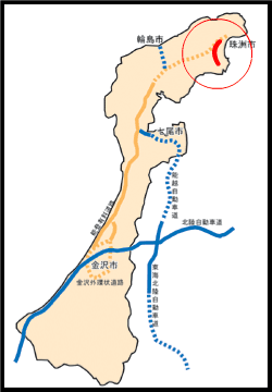松波・鵜島バイパス位置図