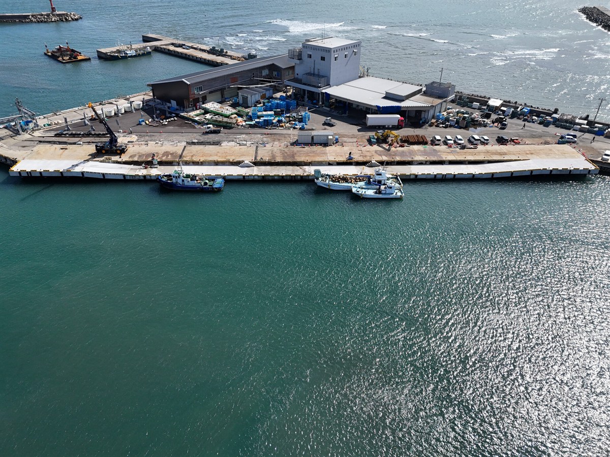 輪島港の復旧後