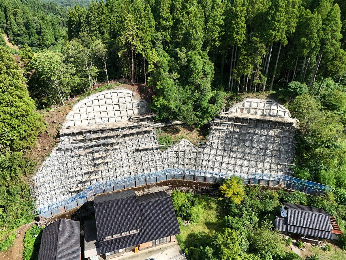久田地区の砂防復旧工事