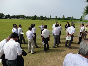 木場潟公園での講座の様子