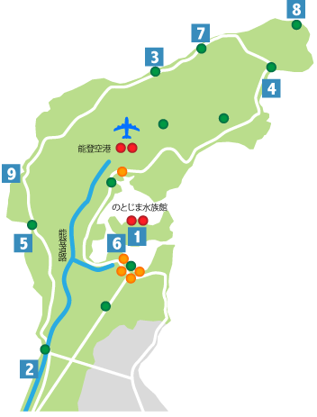 地図：能登観光スポット